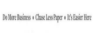 DO MORE BUSINESS · CHASE LESS PAPER · IT'S EASIER HERE