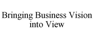 BRINGING BUSINESS VISION INTO VIEW