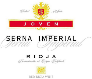 PRODUCT SI OF SPAIN JOVEN SERNA IMPERIAL SERNA IMPERIAL RIOJA DENOMINACION DE ORIGEN CALIFICADA RIOJA RED RIOJA WINE