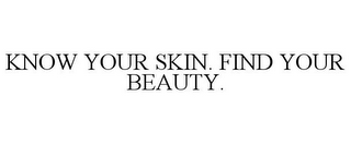 KNOW YOUR SKIN. FIND YOUR BEAUTY.