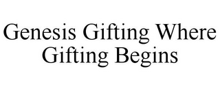 GENESIS GIFTING WHERE GIFTING BEGINS