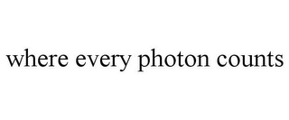 WHERE EVERY PHOTON COUNTS