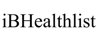 IBHEALTHLIST