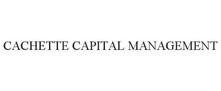 CACHETTE CAPITAL MANAGEMENT