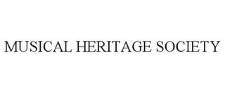 MUSICAL HERITAGE SOCIETY