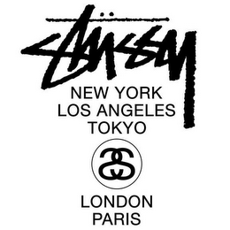 STÜSSY NEW YORK LOS ANGELES TOKYO SS  LONDON PARIS