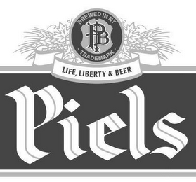 PIELS BREWED IN NY · TRADEMARK · LIFE, LIBERTY & BEER