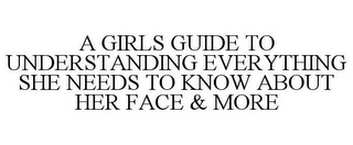 A GIRLS GUIDE TO UNDERSTANDING EVERYTHING SHE NEEDS TO KNOW ABOUT HER FACE & MORE