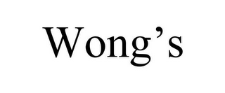 WONG'S