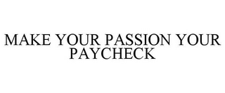 MAKE YOUR PASSION YOUR PAYCHECK