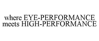 WHERE EYE-PERFORMANCE MEETS HIGH-PERFORMANCE