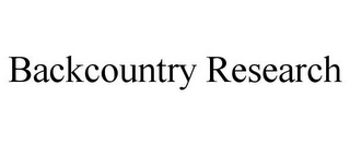 BACKCOUNTRY RESEARCH