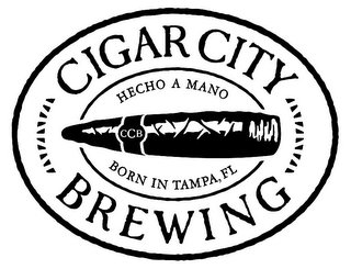 CIGAR CITY BREWING HECHO A MANO BORN INTAMPA, FL CCB