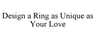 DESIGN A RING AS UNIQUE AS YOUR LOVE