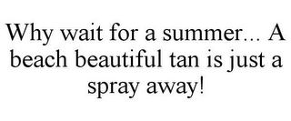 WHY WAIT FOR A SUMMER... A BEACH BEAUTIFUL TAN IS JUST A SPRAY AWAY!