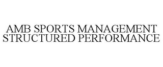 AMB SPORTS MANAGEMENT STRUCTURED PERFORMANCE