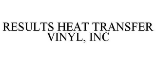 RESULTS HEAT TRANSFER VINYL, INC