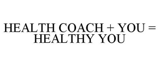 HEALTH COACH + YOU = HEALTHY YOU