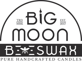 BIG MOON BEESWAX PURE HANDCRAFTED CANDLES TRD MRK EST. 2017