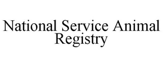 NATIONAL SERVICE ANIMAL REGISTRY