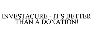 INVESTACURE - IT'S BETTER THAN A DONATION!