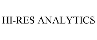 HI-RES ANALYTICS