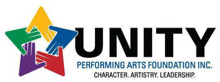 UNITY PERFORMING ARTS FOUNDATION INC. CHARACTER. ARTISTRY. LEADERSHIP.