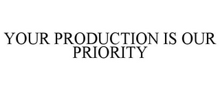 YOUR PRODUCTION IS OUR PRIORITY