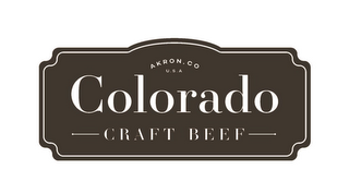 AKRON, CO U.S.A COLORADO CRAFT BEEF