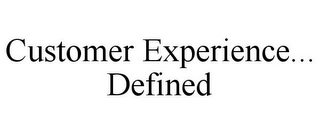 CUSTOMER EXPERIENCE... DEFINED