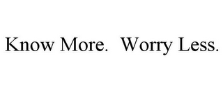 KNOW MORE. WORRY LESS.