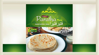 AMAN MALAYSIAN PARATHA PLAIN GALETTE FEUILLETEE-NATURE 6 PIECES PIECES AUTHENTIC HALAL