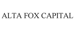 ALTA FOX CAPITAL