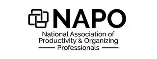 NAPO NATIONAL ASSOCIATION OF PRODUCTIVITY & ORGANIZING PROFESSIONALS