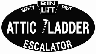 ATTIC LADDER BIN LIFT ESCALATOR SAFETY FIRST