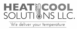 HEAT AND COOL SOLUTIONS LLC. WE DELIVERYOUR TEMPERATURE