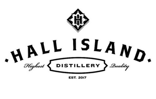 H I HALL ISLAND DISTILLERY HIGHEST QUALITY EST. 2017