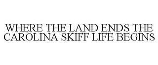 WHERE THE LAND ENDS THE CAROLINA SKIFF LIFE BEGINS