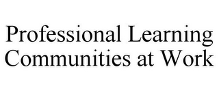 PROFESSIONAL LEARNING COMMUNITIES AT WORK