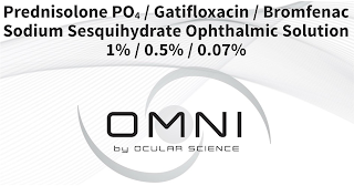 PREDNISOLONE PO4 / GATIFLOXACIN / BROMFENAC SODIUM SESQUIHYDRATE OPHTHALMIC SOLUTION 1% / 0.5% / 0.07% SCIENCE OMNI BY OCULAR SCIENCE