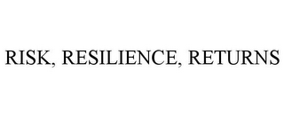 RISK, RESILIENCE, RETURNS