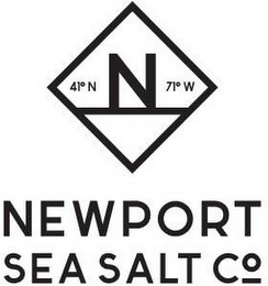 NEWPORT SEA SALT CO 41°N" AND "71°W