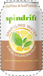 SPINDRIFT HALF TEA & HALF LEMON UNSWEETENED SPARKLING WATER & REAL SQUEEZED FRUIT MADE WITH BREWED TEA & REAL LEMON
