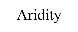 ARIDITY