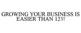 GROWING YOUR BUSINESS IS EASIER THAN 123!