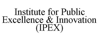 INSTITUTE FOR PUBLIC EXCELLENCE & INNOVATION (IPEX)