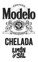 CERVEZA MODELO CERVECERIA MODELO MEXICO1925 CHELADA LIMON Y SAL