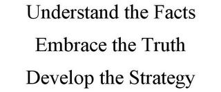 UNDERSTAND THE FACTS EMBRACE THE TRUTH DEVELOP THE STRATEGY