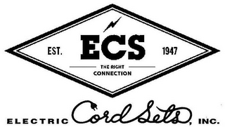 EST 1947 ECS THE RIGHT CONNECTION ELECTRIC CORD SETS INC