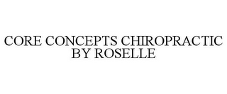 CORE CONCEPTS CHIROPRACTIC BY ROSELLE